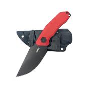 KUB381B Couteau Fixe Kubey Basilisk Red Lame Acier 14C28N Etui Kydex - Livraison Gratuite