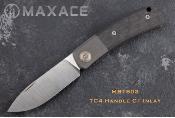 MAXMBTS02 Couteau Pliant Maxace Beetle-S Slip Joint Manche Fibre Carbone Lame Acier M390 - Livraison Gratuite