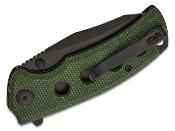 S230683 Couteau Sencut Excalis Green Lame Tanto Reverse Blackwash Acier 9Cr18MoV IKBS - Livraison Gratuite