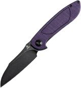 T1040A4 Couteau Tenable Prometheus Purple/Black Lame Acier 14C28N BLK Sheepsfoot IKBS - Livraison Gratuite