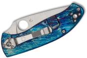 SC122TIBLD2P Couteau Pliant Spyderco Tenacious Titane Bleu Lame Acier D2 Satin - Livraison Gratuite