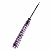 T1001V2 Couteau Tenable Kryo Purple Lame Acier 14C28N Cross Bar Lock - Livraison Gratuite