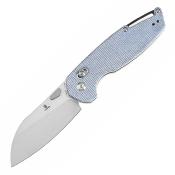 T1022V6 Couteau Tenable Model 6 Sheepfoot Lame Acier 14C28N Manche Blue Micarta - Livraison Gratuite