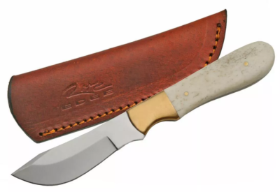 PA8014 Couteau de Chasse Rite Edge Skinner Bone Lame Acier Inox Etui Cuir - Livraison Gratuite