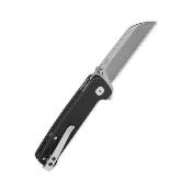 QS130BLA1 Couteau QSP Knives Penguin Button Lock Manche Black Lame Acier 14C28N SW IKBS - Livraison Gratuite