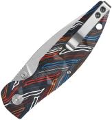 QS158A1 Couteau QSP Turtle Punk Multicolore Lame Tanto 14C28N IKBS - Livraison Gratuite