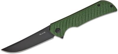 RKEP122MG Couteau RUIKE P122-MG Green Micarta Lame Acier 14C28N Black - Livraison Gratuite