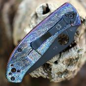 SC122TIBLBKD2P Couteau Spyderco Tenacious Blue Titane Lame Acier D2 Black - Livraison Gratuite