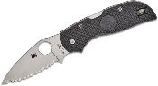 SC152SGY Couteau Spyderco Chaparral Lightweight Lame Acier CTS-XHP Serrated  - Livraison Gratuite 