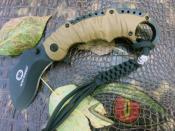 WAR005TN Karambit WithArmour Eagle Claw Tan Lame Acier 440C Etui Nylon - Livraison Gratuite