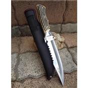 Couteau Poignard De Chasse Frost Cutlery Lame Acier 3Cr13 Manche Imit Os Etui Nylon FSHP017 - Free Shipping