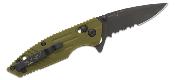 BCMC900OD7BSR Couteau Backup Bear OPS Mini Rancor IX OD Green Lame Acier D2 Serrated Crossbar Lock Made USA - Livraison Gratuite