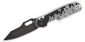 KIV4562A1 Couteau Kizer Cormorant Black/White Lame Acier Nitro-V Black IKBS Button Lock - Livraison Gratuite