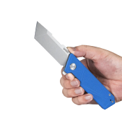 KUB104C Couteau Kubey Avenger Blue G10 Lame Tanto Acier D2 IKBS - Livraison Gratuite