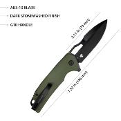 KUB316B Couteau Pliant Kubey RDF Od Green Lame Acier AUS-10 Blk IKBS - Livraison Gratuite