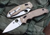 SC101MPCW2 Couteau Spyderco Manix 2 Brown Lame Acier CPM CRU-WEAR Ball Bearing Lock - Livraison Gratuite