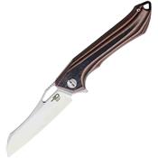 BTKG28C Couteau Bestech Knives Platypus Manche Black/Orange/Beige Acier D2 - Livraison Gratuite