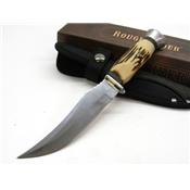 Couteau de Chasse Scout Rough Rider Acier 440 Manche Delrin Etui Nylon/Cuir RR1450 - Free Shipping