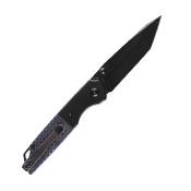 KT1005T1 Couteau Kansept Warrior Blk/Blue Lame Tanto Acier D2 IKBS - Livraison Gratuite