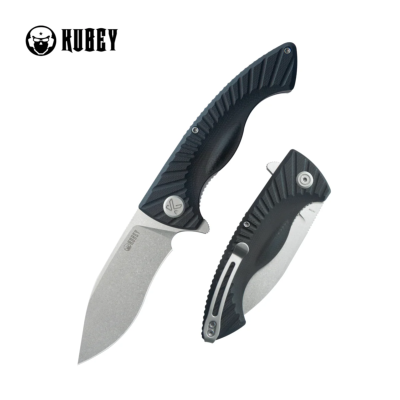 KUB208D Couteau KUBEY Timberwolf Black Lame Acier 14C28N SW IKBS - Livraison Gratuite