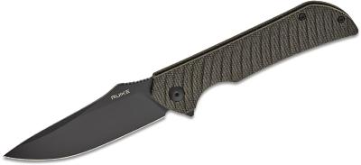 RKEP123MB Couteau RUIKE P123-MB Manche Micarta Black Lame Acier 14C28N - Livraison Gratuite