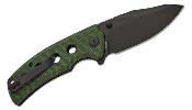 S230683 Couteau Sencut Excalis Green Lame Tanto Reverse Blackwash Acier 9Cr18MoV IKBS - Livraison Gratuite