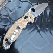 SC101MPCW2 Couteau Spyderco Manix 2 Brown Lame Acier CPM CRU-WEAR Ball Bearing Lock - Livraison Gratuite