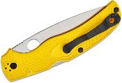 SC244SYL Couteau Spyderco Native Chief Salt Yellow CPM-MagnaCut Serrated USA - Livraison Gratuite