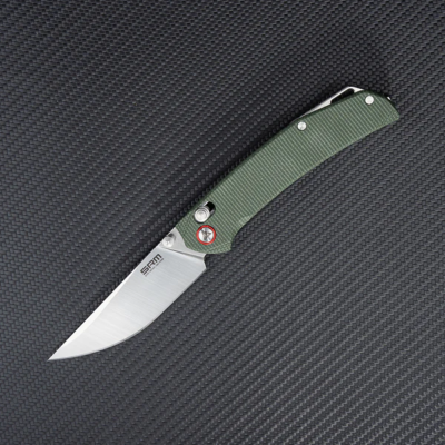 SRM411LMG Couteau SRM Knives 411L-MG Green Lame Acier 14C28N Ambi Lock IKBS - Livraison Gratuite