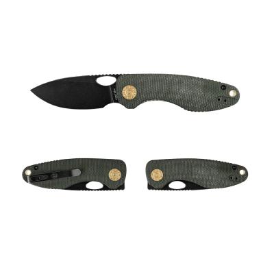 VOSA3303 Couteau Vosteed Acorn Green Micarta Lame Acier 14C28N Black IKBS - Livraison Gratuite