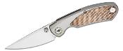 BTKT2307B Couteau Bestech Lito Natural Lame Acier M390 Satin Manche Titane & Micarta IKBS - Livraison Gratuite