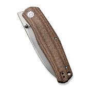 CIVC220073 Couteau CIVIVI Sokoke Brown Micarta Lame Acier 14C28N IKBS - Livraison Gratuite