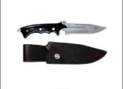 GH5027 Couteau Hibben Legacy Combat Fighter Lame Acier 7Cr17 Blade Etui Cuir - Livraison Gratuite