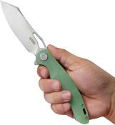 KUB239I Couteau Kubey Drake Jade Lame Acier AUS-10 IKBS Clip Titane - Livraison Gratuite