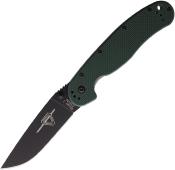 ON8991 Couteau Ontario RAT 1 Green Lame Acier S35VN Black - Livraison Gratuite