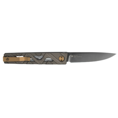 RKEP878AK Couteau Ruike P878 Bronze Lame Acier 14C28N IKBS - Livraison Gratuite