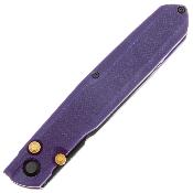 RS7832P Couteau Real Steel G5 Metamorph Purple Lame Acier 14C28N Black Button Lock - Livraison Gratuite