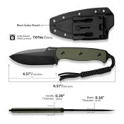 S240362 Couteau SENCUT Toxodon Od Green Lame Acier 9Cr18MoV Etui Kydex - Livraison Gratuite