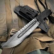 TKF211SW Couteau Takumitak Exit Point Drop Point Stonewash Lame Acier D2 Etui Kydex - Livraison Gratuite