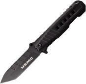 USMA1061BK Couteau Pliant Tactique A/O Black Lame Tanto Acier 3Cr13 Noir - Livraison Gratuite