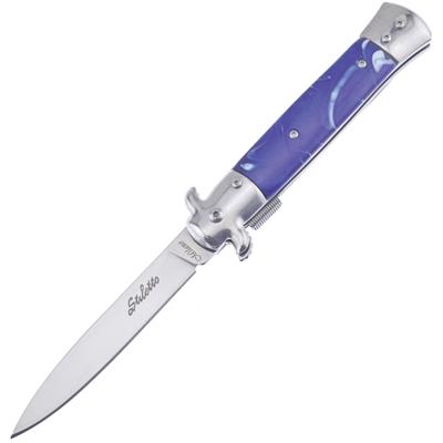 Couteau Frost Cutlery Italian Stiletto Milano A/O Manche Bleu FISM001BL - Livraison Gratuite