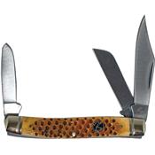 Couteau 3 Lames Roper Knives Pit Viper Stockman Acier Carbone 1065 Manche Os RP0001CPV - Free Shipping