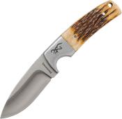 BR0509B Couteau Browning Buckmark Hunter Bone Lame 8Cr13MoV Étui Cuir - Livraison Gratuite