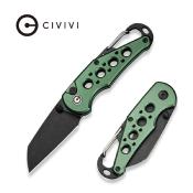 CIVC23062B3 Couteau CIVIVI Pragma Green Lame Acier Nitro-V Blackwash Carabiner/Bottle Opener IKBS - Livraison Gratuite