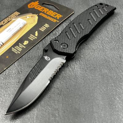 G4099 Couteau Tactical Gerber Swagger Lame Acier 7Cr17MoV Serrat - Livraison Gratuite