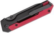 KI3632A2 Couteau Kizer Cutlery Hyper Red/Black Button Lock IKBS - Livraison Gratuite