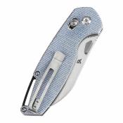 T1022V6 Couteau Tenable Model 6 Sheepfoot Lame Acier 14C28N Manche Blue Micarta - Livraison Gratuite