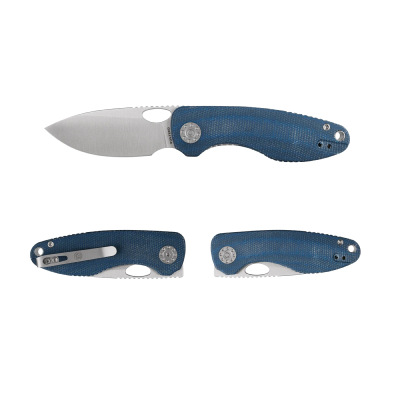 VOSA3301 Couteau Vosteed Acorn Blue Micarta Lame Acier 14C28N Black IKBS - Livraison Gratuite