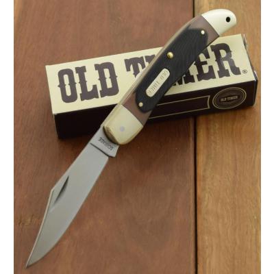 Couteau Schrade Old Timer Pioneer Sawcut Lame Acier7Cr17 Manche Abs SCH123OT - Free Shipping