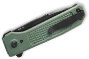 KIV3630C2 Couteau Kizer Brat Green Integral G10  Lame 154CM Black IKBS Button Lock - Livraison Gratuite